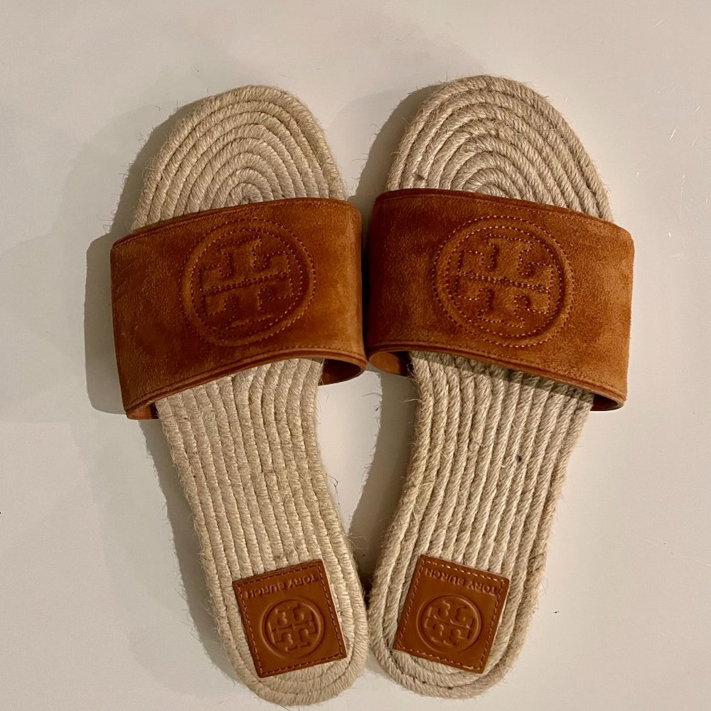 Tory Burch Benton open toe espadrille slide